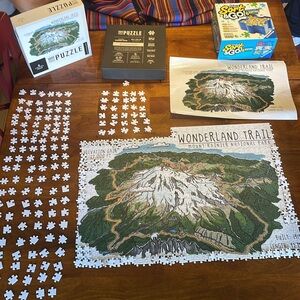Lantern Press Mount Rainier Nat’l Park Wonderland Trail Mountain Jigsaw Puzzle